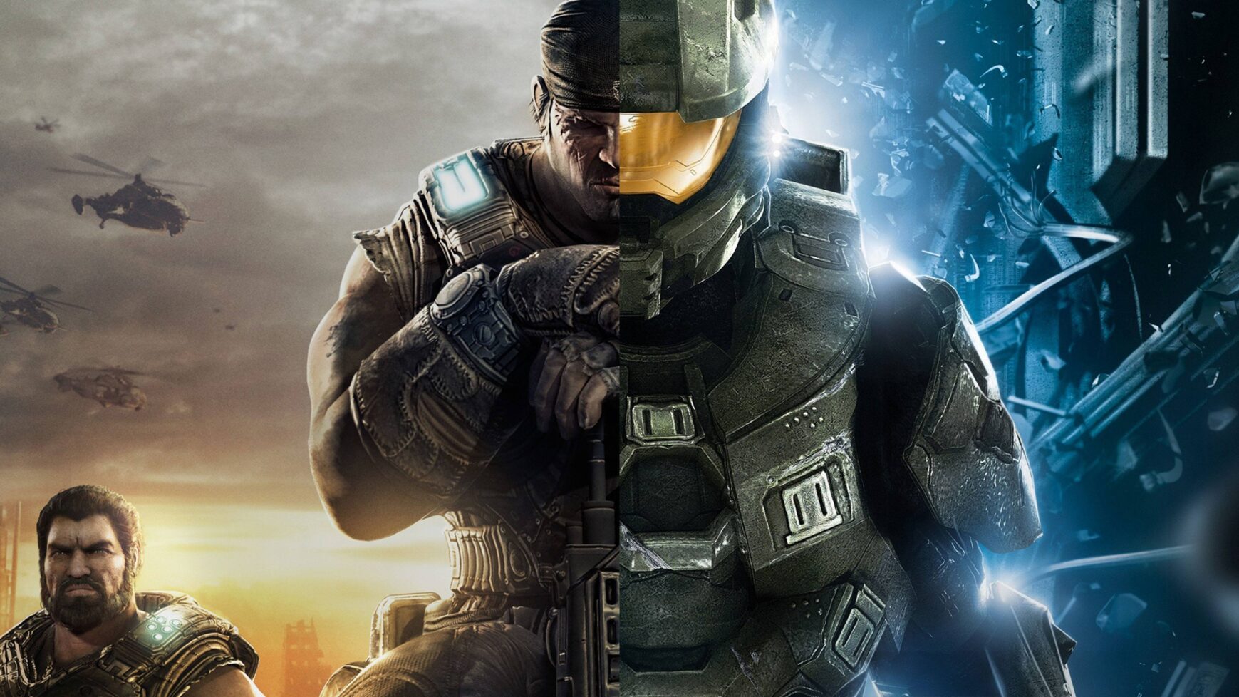 Halo gears of war split image