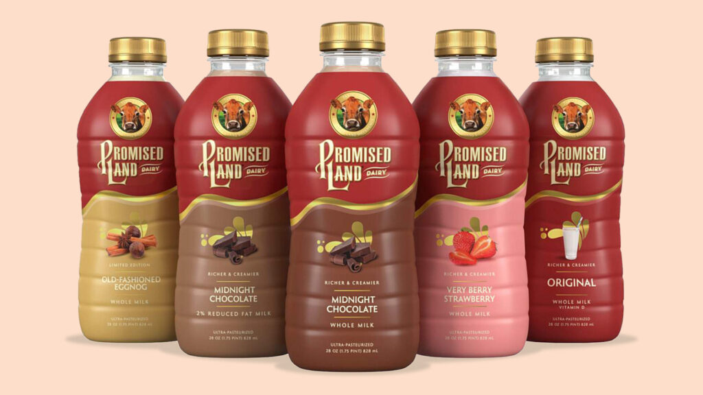 Promised Land Dairy packaging