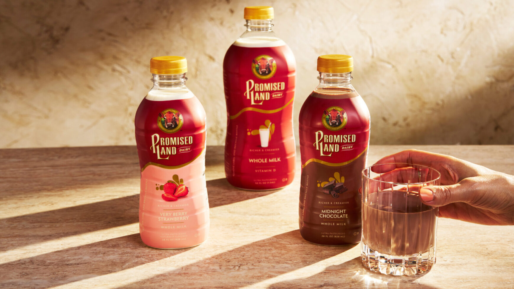 Promised Land Dairy bottles