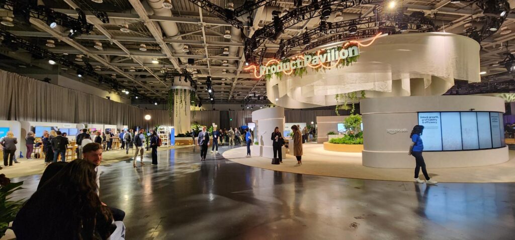 A photo of a busy show floor at Amazon's 2026 unBoxed event