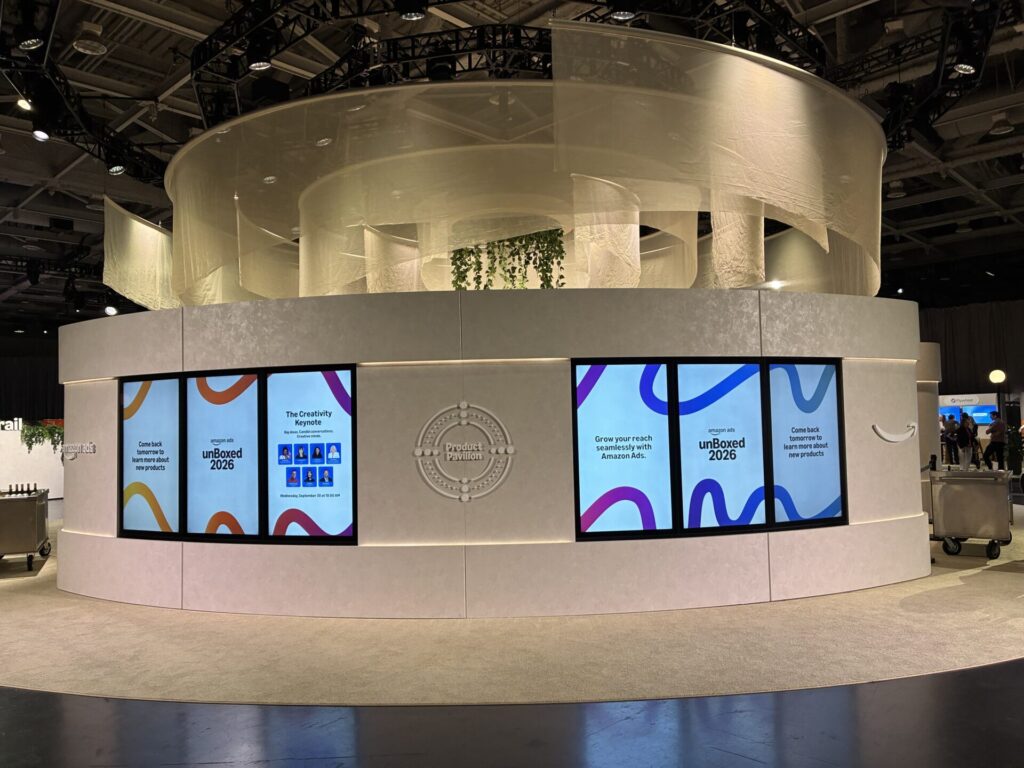 A picture from Amazon unBoxed onsite setup